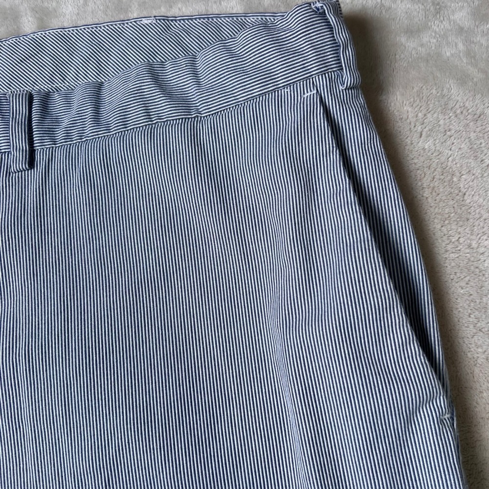 Polo Ralph Lauren Shorts Mens 46B* Blue White Seersucker Striped Preppy EUC - Picture 2 of 7